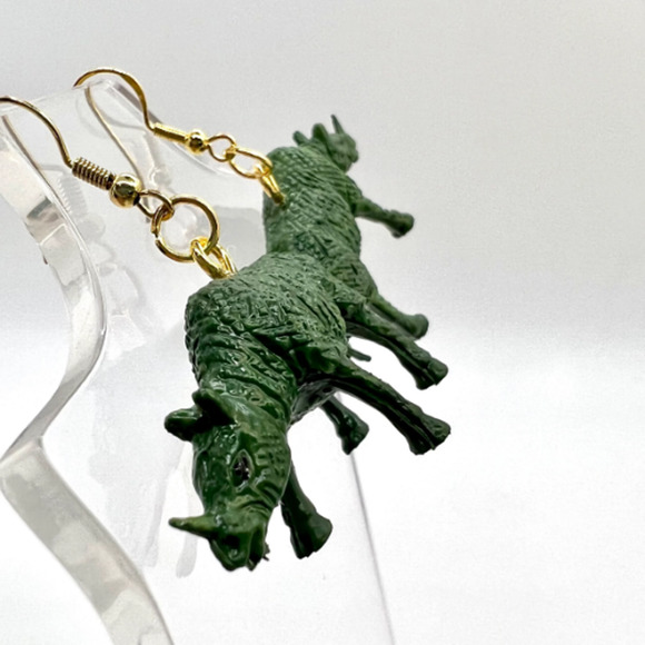 Rhino Earrings - Animal Earrings - Zoo Earrings - Teacher Earrings - Safari - Picture 7 of 9